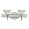 Besa Lighting Domi Vanity, Chalk, Satin Nickel Finish, 2x40W Halogen 2SW-1743KR-SN - alternate 1